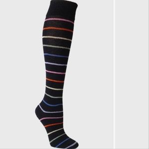 Knee high blacklight rainbow socks